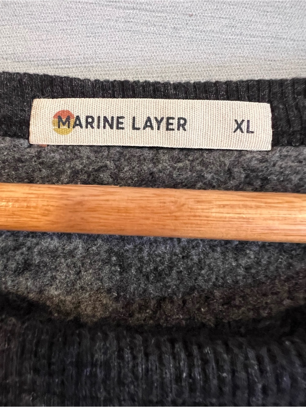 Marine Layer Men’s Sweatshirt XL Crew Neck Pullover Fleece Soft Cozy Casual Gray - Picture 2 of 11